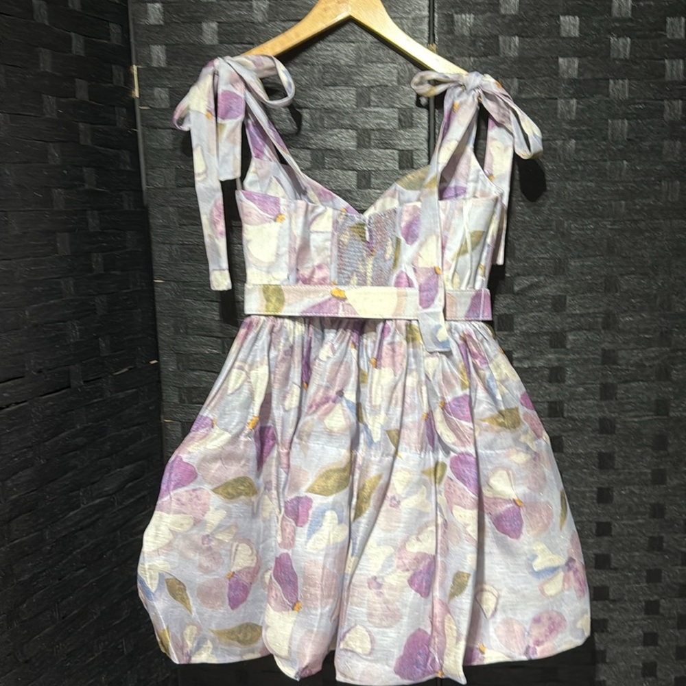 Zimmermann Lavender Floral Mini Dress - Picture 8 of 8